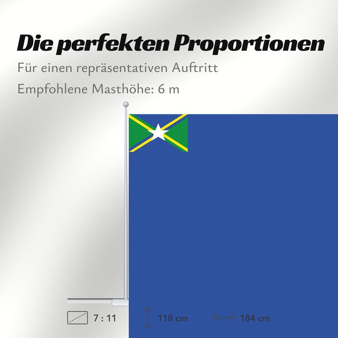 Proportionen der Flagge: Vale do Anari City of Vale do Anari, Rondônia, Brazil
