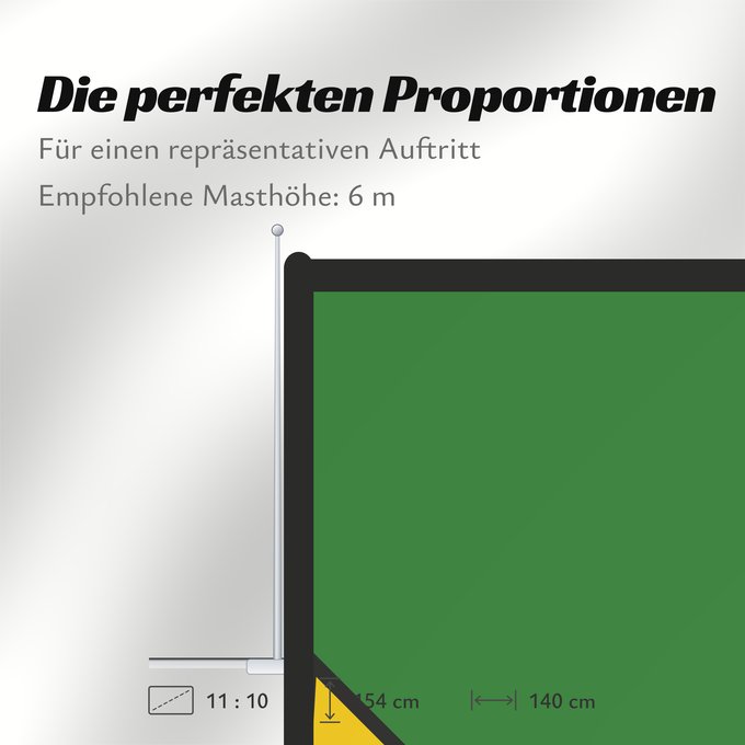 Proportionen der Flagge: Gordon Barnhart Arms