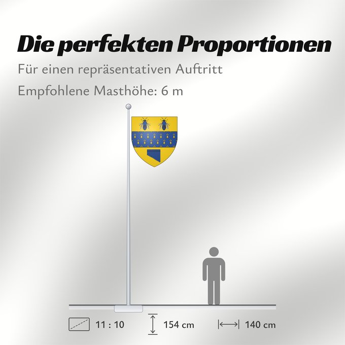 Proportionen der Flagge: Hilary Weston Arms