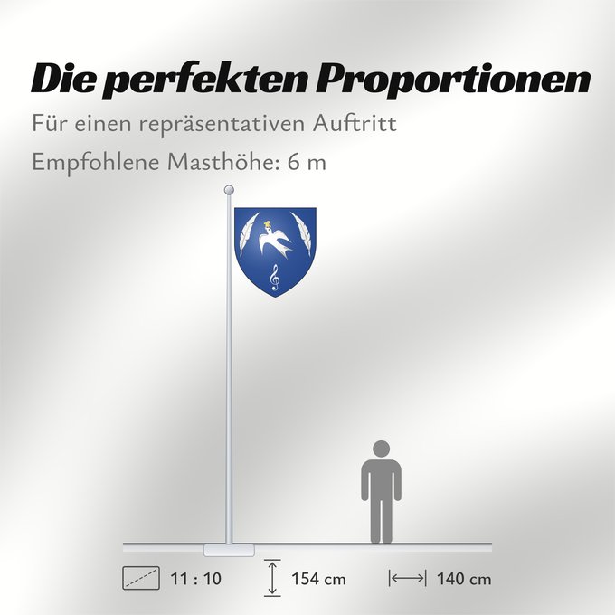 Proportionen der Flagge: Lise Thibault Arms