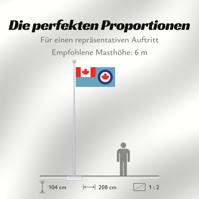 Proportionen der Flagge: Royal Canadian Air Force ensign