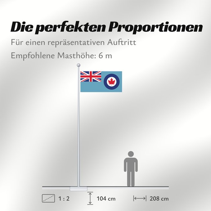 Proportionen der Flagge: Royal Canadian Air Force Ensign 1941-1968