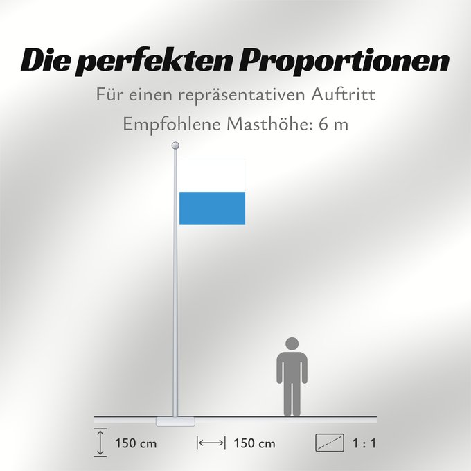 Proportionen der Flagge: Canton of Lucerne	Lucerne	Luzern	Erba medica