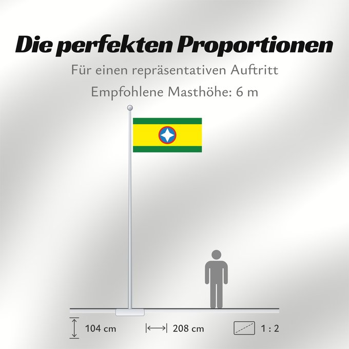 Proportionen der Flagge: Bucaramanga