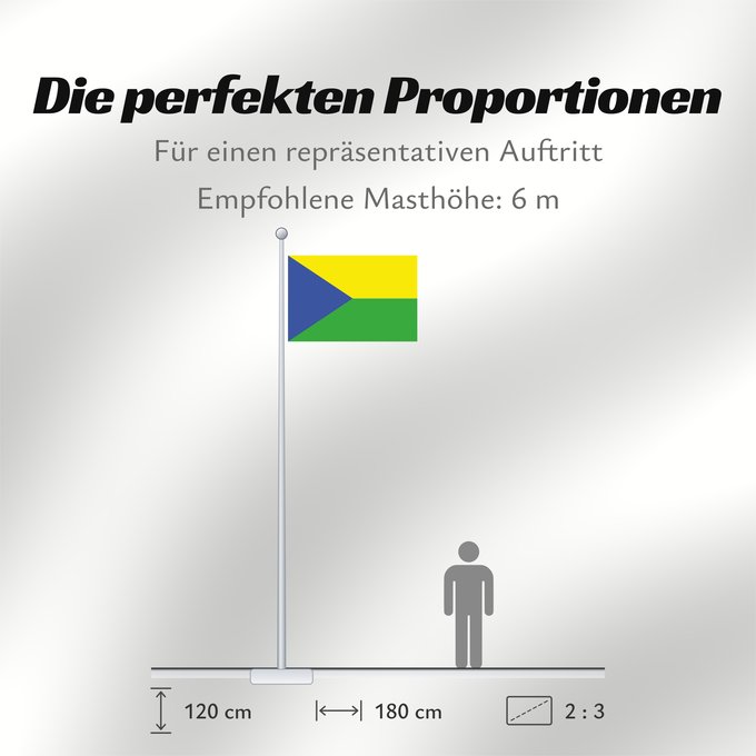 Proportionen der Flagge: Buenavista, Quindío