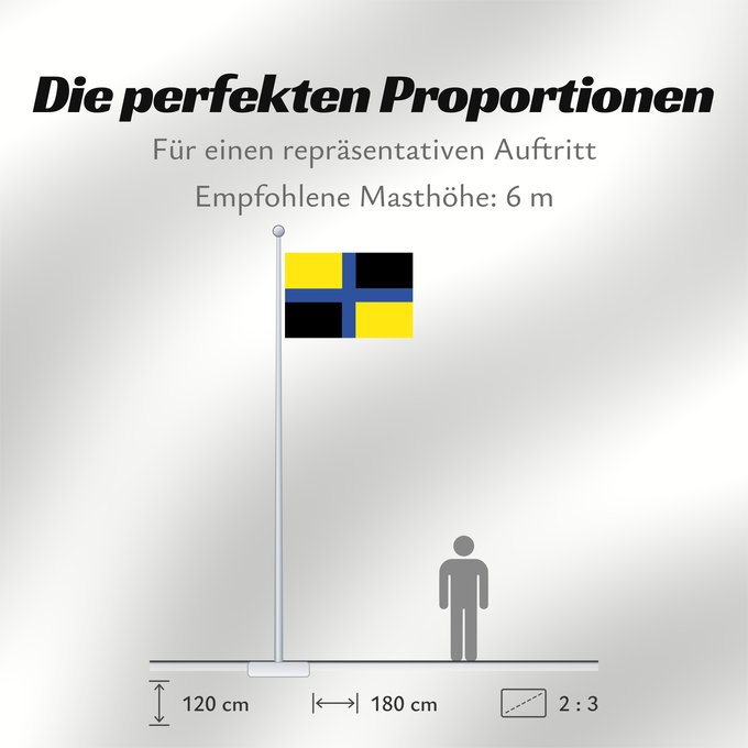 Proportionen der Flagge: Jamundí Valle Colombia