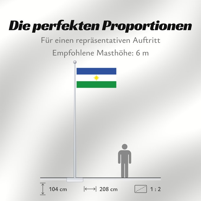 Proportionen der Flagge: La Estrella