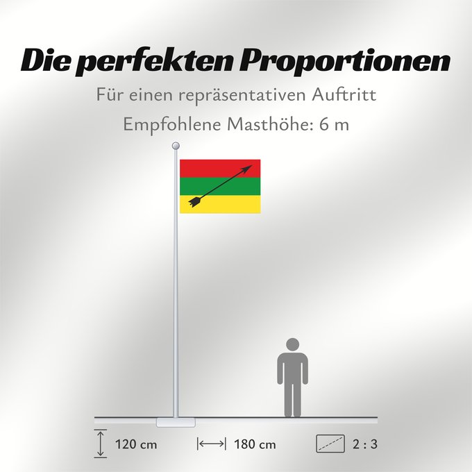 Proportionen der Flagge: Neiva	Neiva, Colombia	Neiva  Colombia