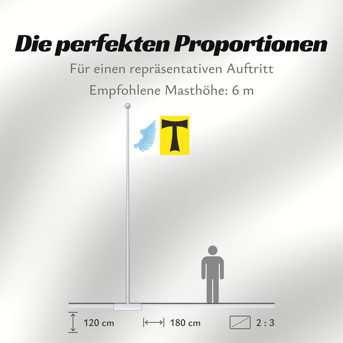 Proportionen der Flagge: D Alió Alió Apaisada Apaïsada