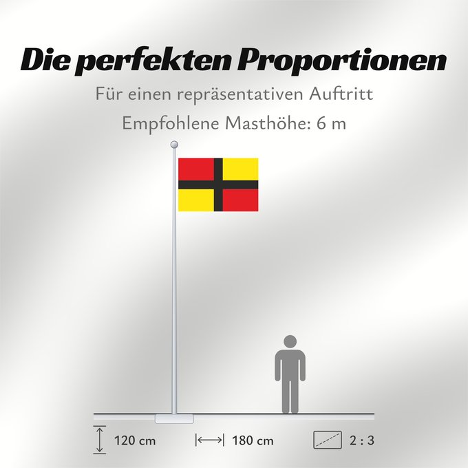 Proportionen der Flagge: D Artés Artés Apaisada de proporciones dos de alto por tres de largo Apaïsada