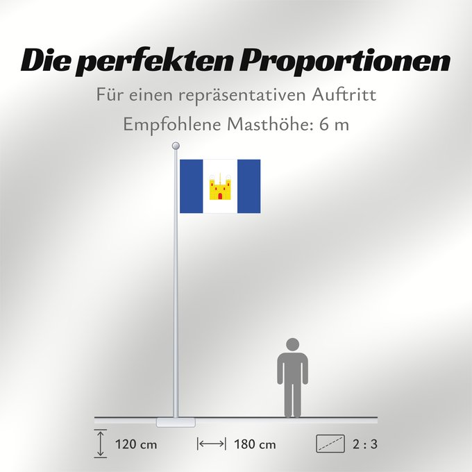 Proportionen der Flagge: Codo Codo-Zaragoza-Spain Codo-Zaragoza