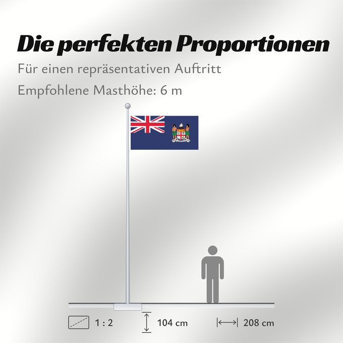 Proportionen der Flagge: Fiji  1924–1970	Fiji from 1924 to 1970	Fidji (1924–1970)	Fiyi (1924–1970)	Fidschi (1924–1970)	Figi (1924–1970)