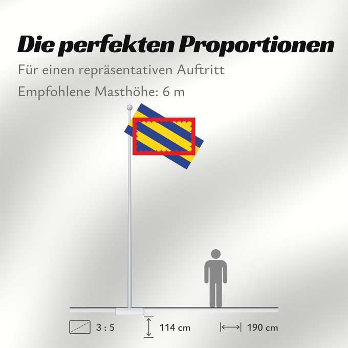Proportionen der Flagge: Nivernais French province of Nivernais