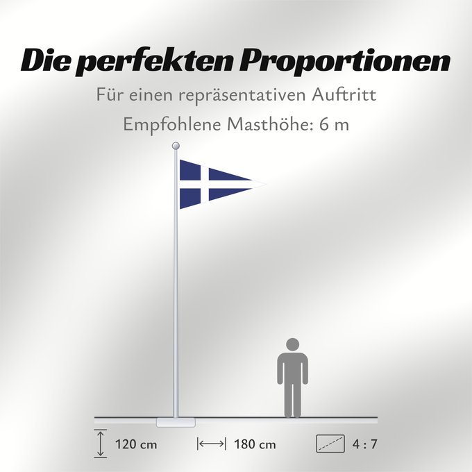 Proportionen der Flagge: Greek Royal Navy Senior officer s