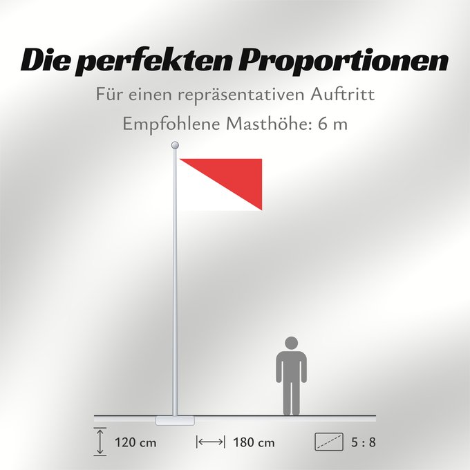 Proportionen der Flagge: Frefua
