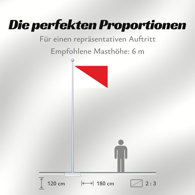 Proportionen der Flagge: Frefuaa