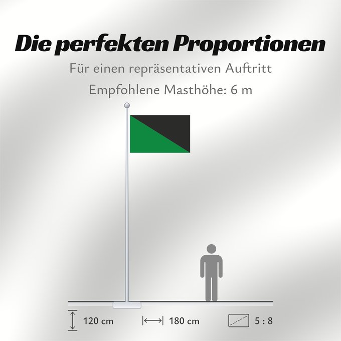 Proportionen der Flagge: Fshiryon