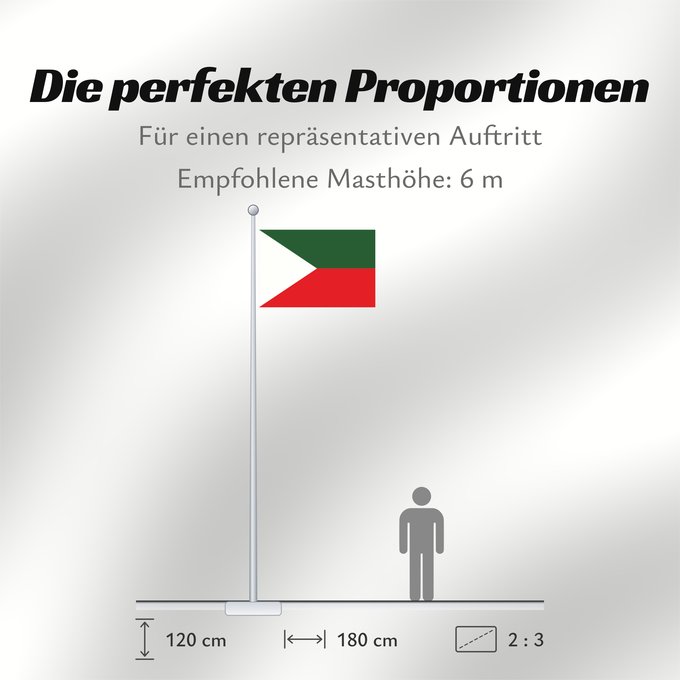 Proportionen der Flagge: Kashmir independent