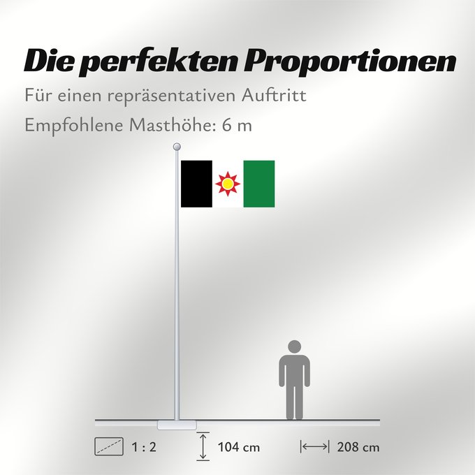 Proportionen der Flagge: Iraq 1959-1963