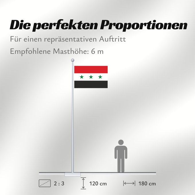 Proportionen der Flagge: Iraq 1963-1991
