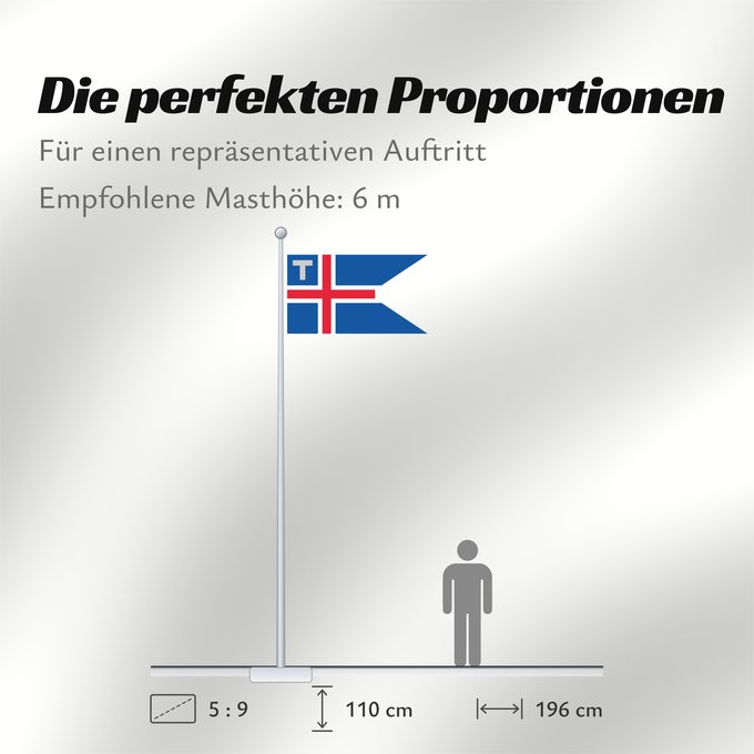 Proportionen der Flagge: Customs Flag and Ensign of Iceland	Customs flag of Iceland. Ratio 37 18	Servicio Aduanero