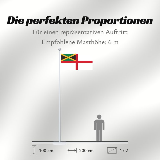 Proportionen der Flagge: Naval Ensign of Jamaica