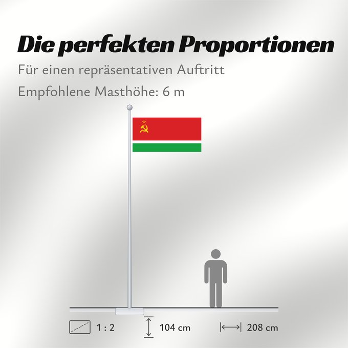 Proportionen der Flagge: Lithuanian Soviet Socialist Republic  1953–1988	Lithuanian Soviet Socialist Republic (1953–1988)	RSS de Lituanie (1953–1988)	República Socialista Soviética de Lituania (1953–1988)	Litauische SSR (1953–1988)	Repubblica Socialista Sovietica Lituana (1953–19
