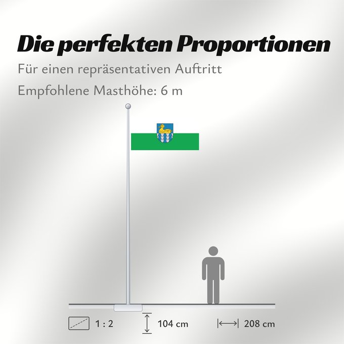 Proportionen der Flagge: Lubāna Lubāna, Latvia Lubānas