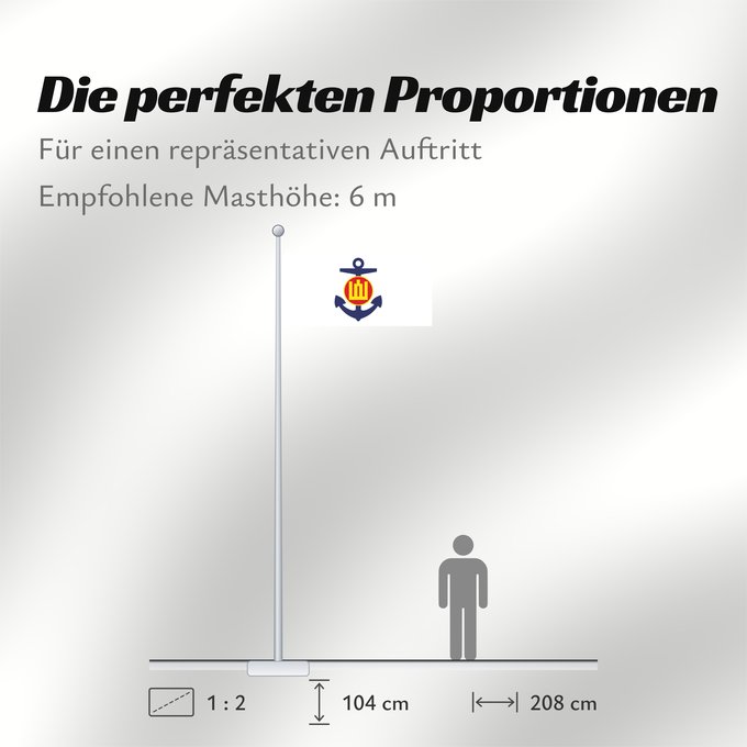 Proportionen der Flagge: Naval Jack of Lithuania