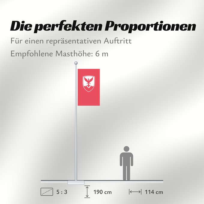 Proportionen der Flagge: Centar Municipality, Macedonia	Знаме на Општина Центар