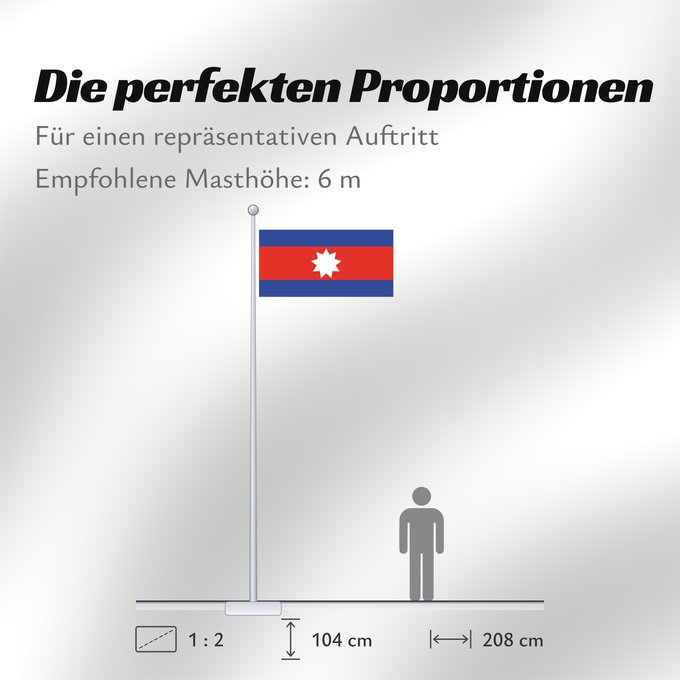 Proportionen der Flagge: Wa	Cambodia
