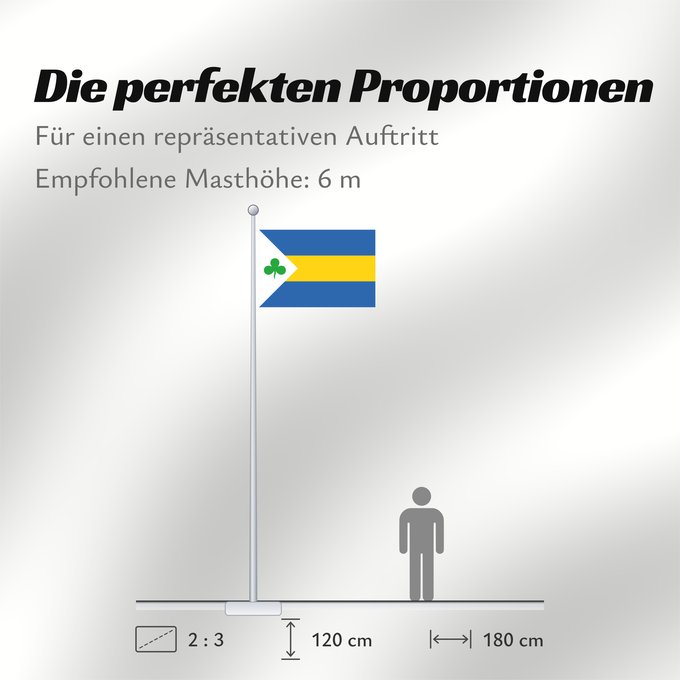 Proportionen der Flagge: Leeuwarderadeel	Dutch municipality of Leeuwarderadeel