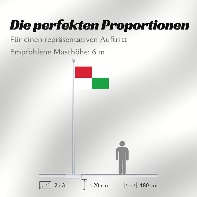Proportionen der Flagge: Opsterland	Dutch municipality of Opsterland