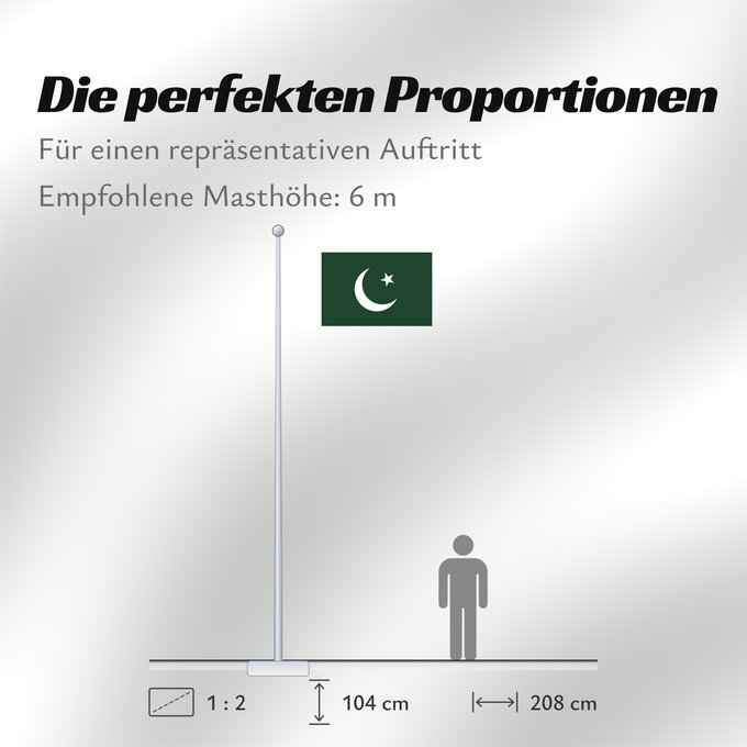 Proportionen der Flagge: Naval Ensign of Pakistan