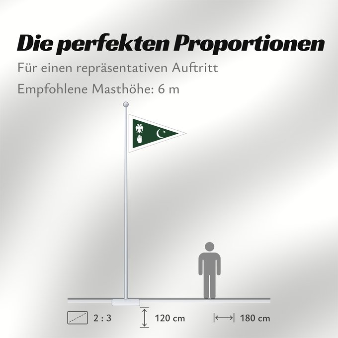 Proportionen der Flagge: State of Dir État de Dir Estado de Dir Staat Dir Stato di Dir A simplified flag of the historical Pakistani state of Dir