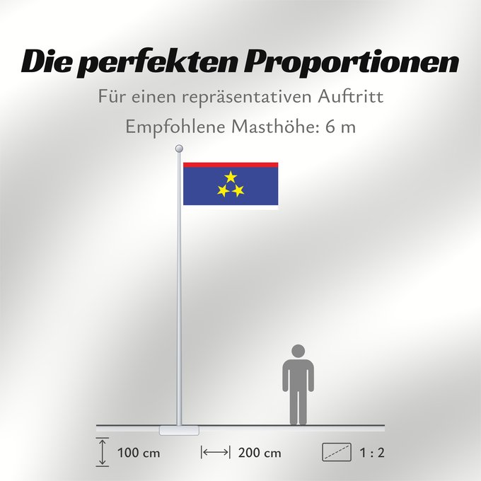 Proportionen der Flagge: Vojvodina	Voïvodine	Voivodina	Wojwodina	Застава Војводине	Vojvodine	A Vajdaság	Voivodinei	Vojvodiny