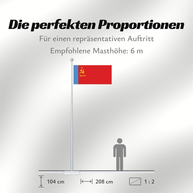 Proportionen der Flagge: Dagestan ASSR	ASSR du Daghestan	ASSR de Daguestán	ASSR del Daghestan	Dagestanin ASNT n	Флаг Дагестанской АССР