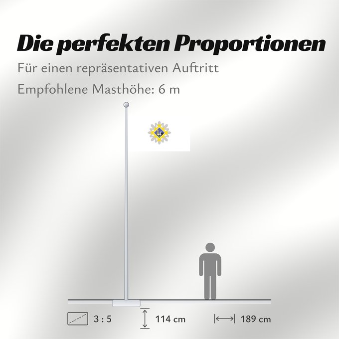 Proportionen der Flagge: Inta	Флаг Инты