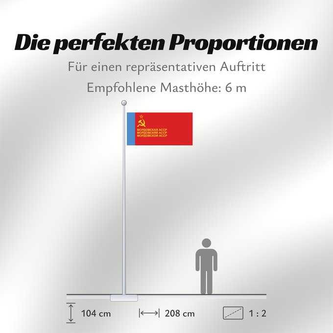 Proportionen der Flagge: Mordovian ASSR	ASSR de Mordovie	ASSR de Mordovia	Mordwinische ASSR	ASSR Mordoviana	Мордовскяй АССР котфос	Мордовской АССР коцтось	Флаг Мордовской АССР