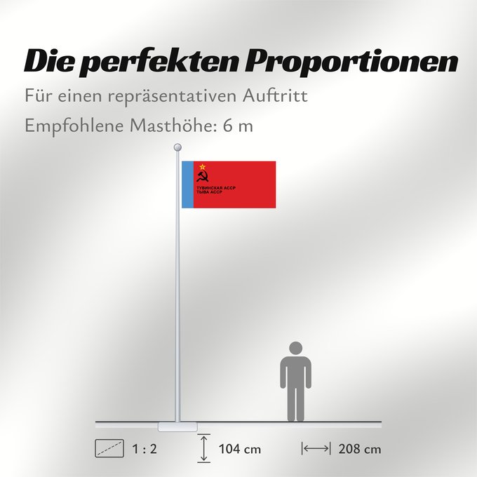 Proportionen der Flagge: Tuva ASSR