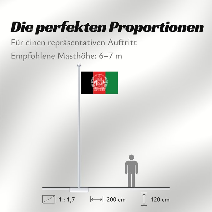Proportionen der Flagge: Afghanistan 2013–2021 Islamic Republic of Afghanistan République Islamique d Afghanistan República Islámica de Afganistán Islamischen Republik Afghanistan Afghanistan República Islâmica do Afeganistão Afganistanu علم أفغانستان Afganistana ئاڵای ئەفغانستا