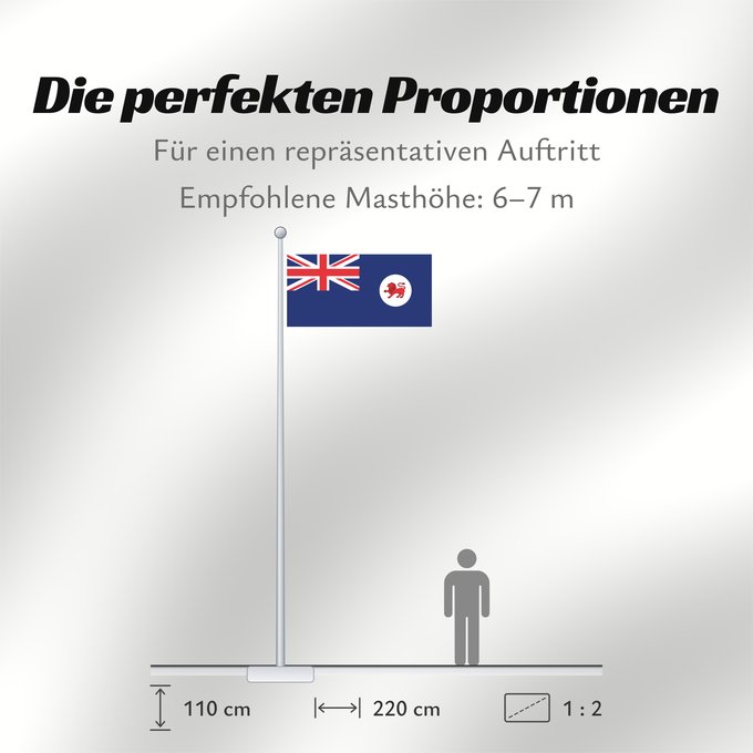 Proportionen der Flagge: Tasmania	Tasmanie	Tasmanien