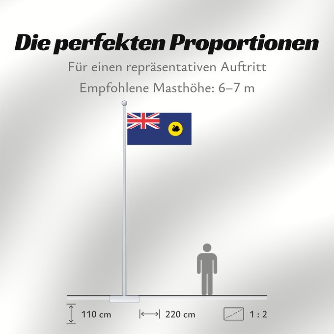 Proportionen der Flagge: Western Australia	Australie-Occidentale	Australia Occidental	Westaustralien