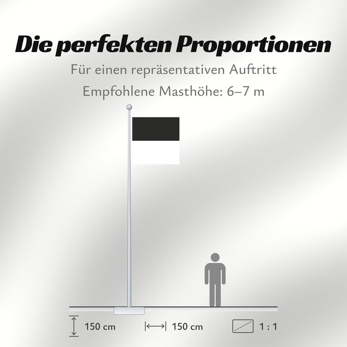 Proportionen der Flagge: Canton of Fribourg	Fribourg	Kanton Freiburg