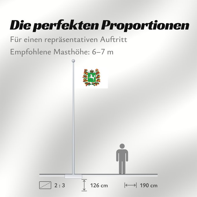 Proportionen der Flagge: Tomskaya oblast'