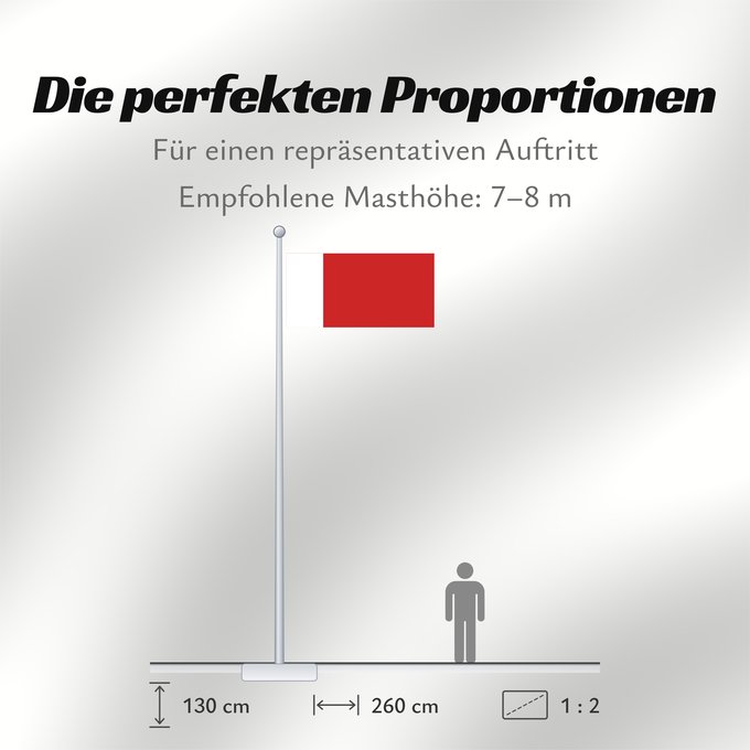 Proportionen der Flagge: Dubai Dubaï