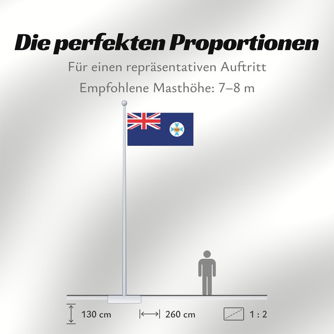 Proportionen der Flagge: Queensland State flag and government ensign internal waters only of Queensland
