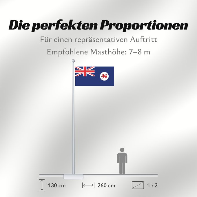 Proportionen der Flagge: Tasmania	Tasmanie	Tasmanien