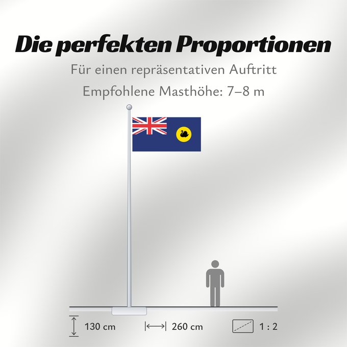 Proportionen der Flagge: Western Australia	Australie-Occidentale	Australia Occidental	Westaustralien