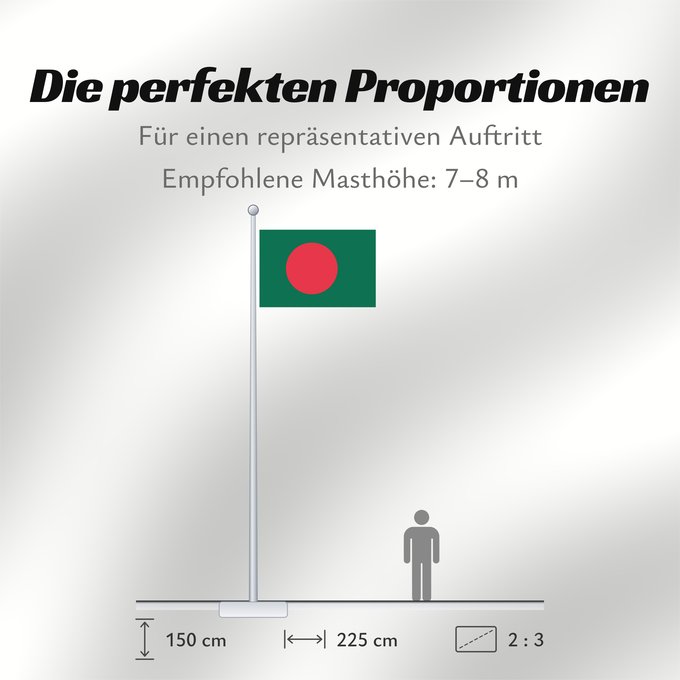 Proportionen der Flagge: Bangladesh Bangladesch علم بنغلاديش বাংলাদেশের জাতীয় পতাকা Bangladeshs Bangladeŝo Bangladeshin Le bengo lanci Флаг Бангладеш Bangladeša